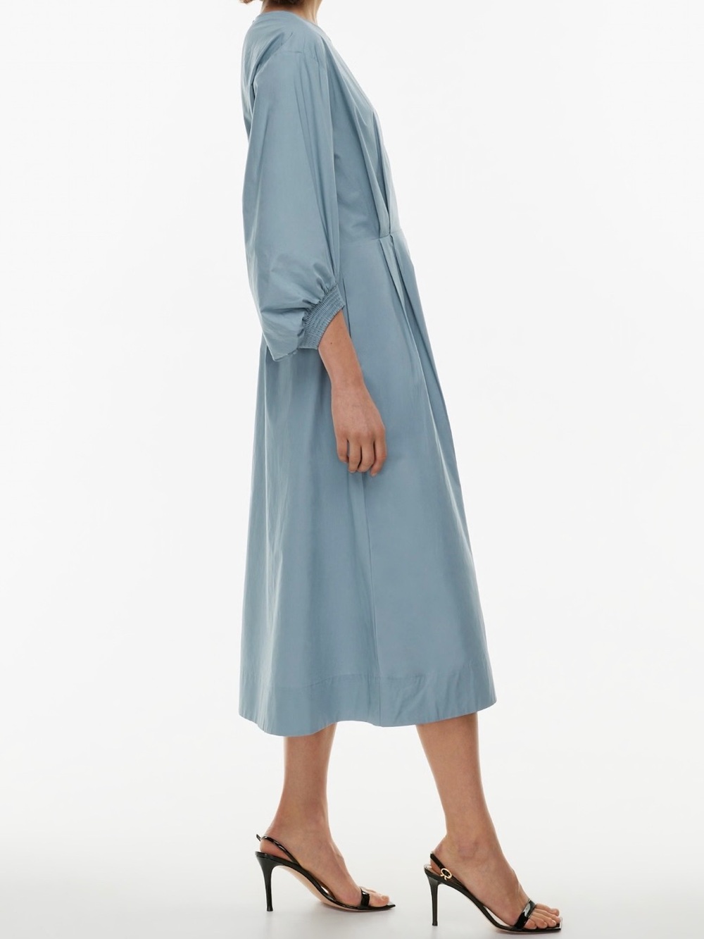 Aritzia Babaton Brighton Poplin Dress | Size M | Light Blue - Picture 3 of 12